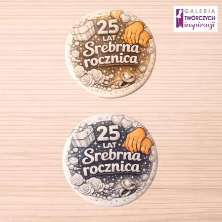 25. rocznica - przypinka 56 mm